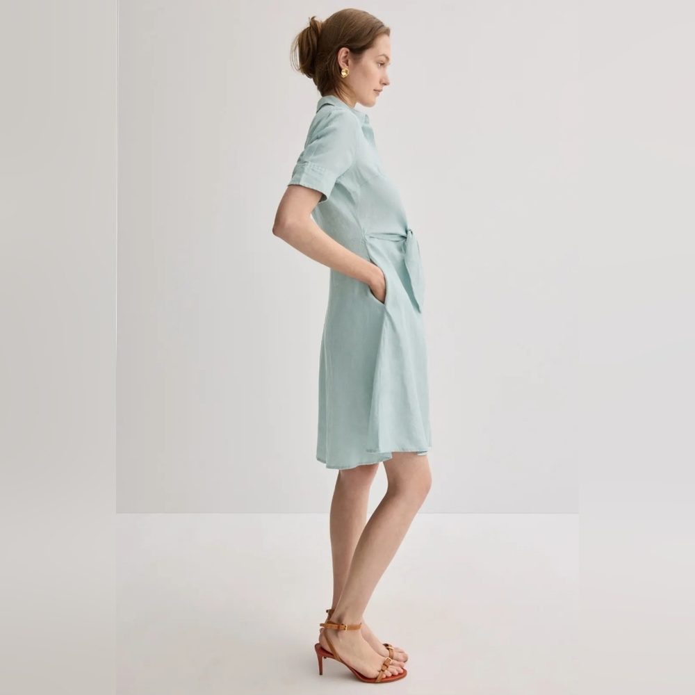 Lauren Ralph Lauren Women's Wakana Dress in Light Blue Linen, Size 2, $185 - Picture 3 of 16